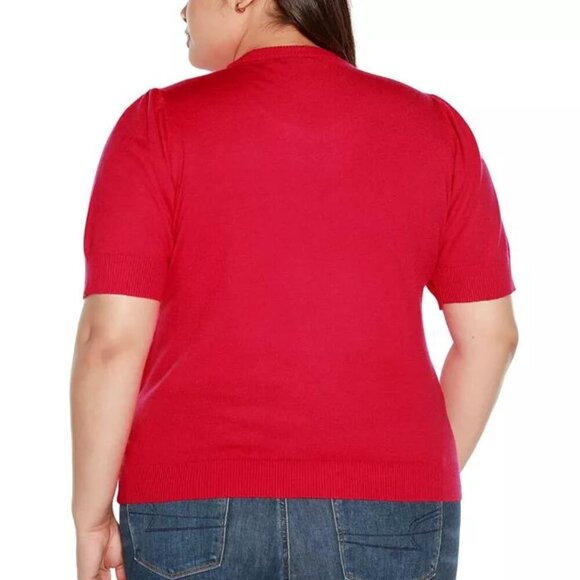 Belldini Plus Size Azalea Puff Sleeve Sweater with Rivet Detail – Size 2X – NWT - Picture 4 of 4